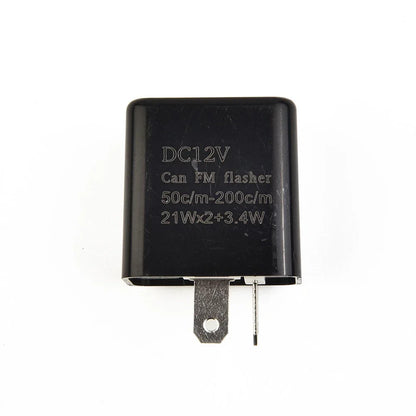 Flasher Relay Turn Signal Waterproof 2Pin Accessory Adjustable Indicator