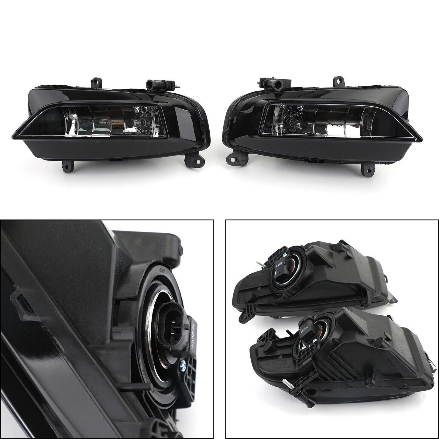 Pair Front Bumper Fog Lights for Audi S4 A4 S-Line (2013–2015)