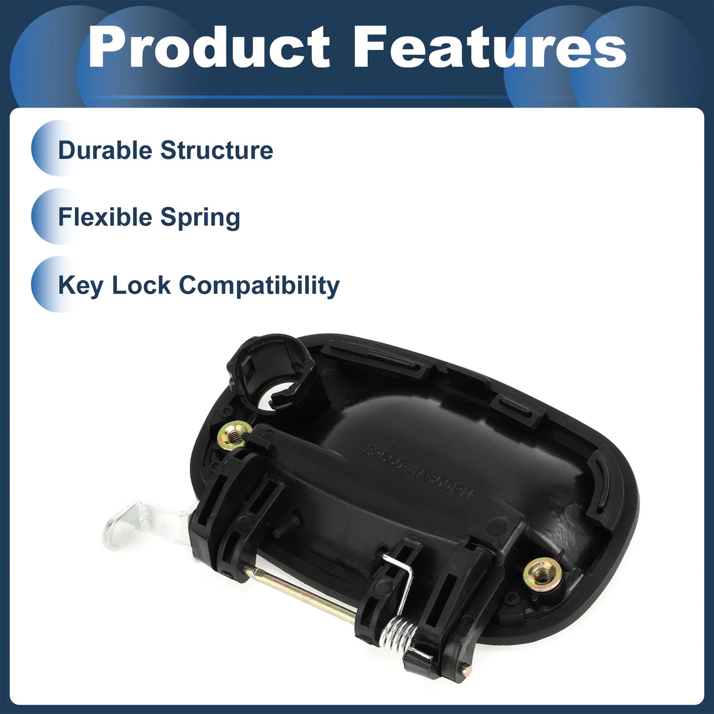 Front Right Door Handle for Hyundai H1 Starex (1998–2007) - Black