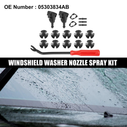 18pcs Washer Nozzle Kit 05303834AB for Jeep Patriot (2008–2016)