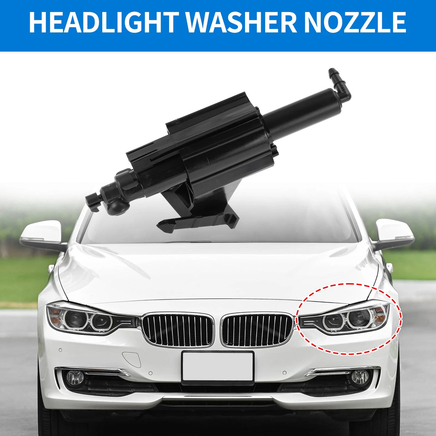 Front Driver Side Headlight Washer Nozzle for Ford Focus (2012–2018) No.BM5113L015AC