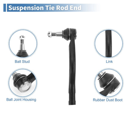 Set of 4 Front Inner Outer Tie Rod End Links for Nissan Maxima  No. ES800357/ES800358
