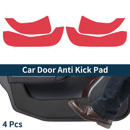 Set of 4 Car Door Anti Kick Pads for Mazda 3 Fastback Sedan (2019–2025) Carbon Fiber Red