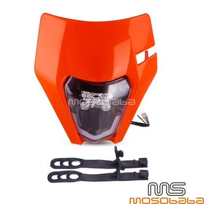 LED Headlight Fairing for KTM EXC-F 500, EXC 300 TPI SIX DAYS (2017-2023)