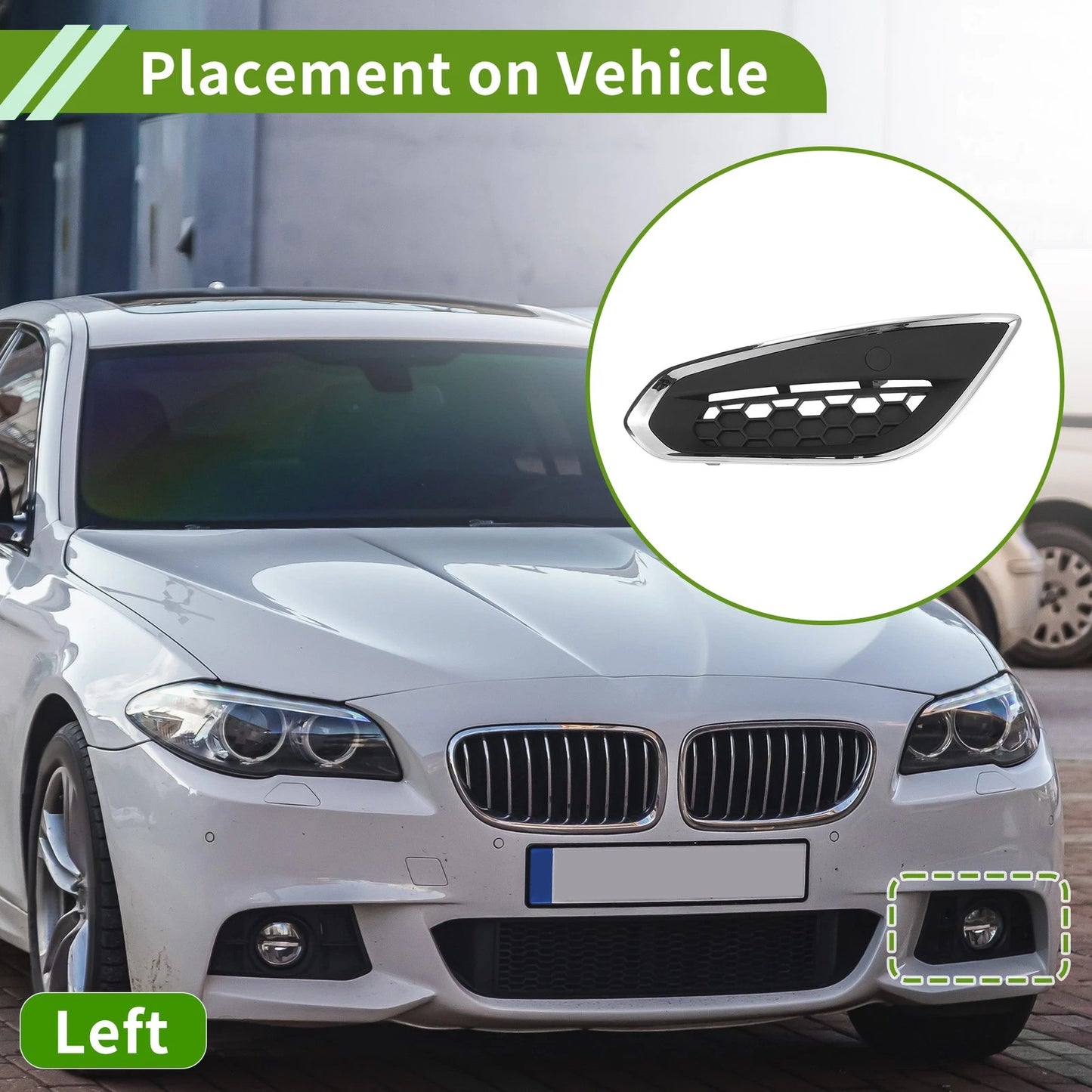 1 Pc Fog Light Grill for Volvo S60 (2010–2013) No. 31323411
