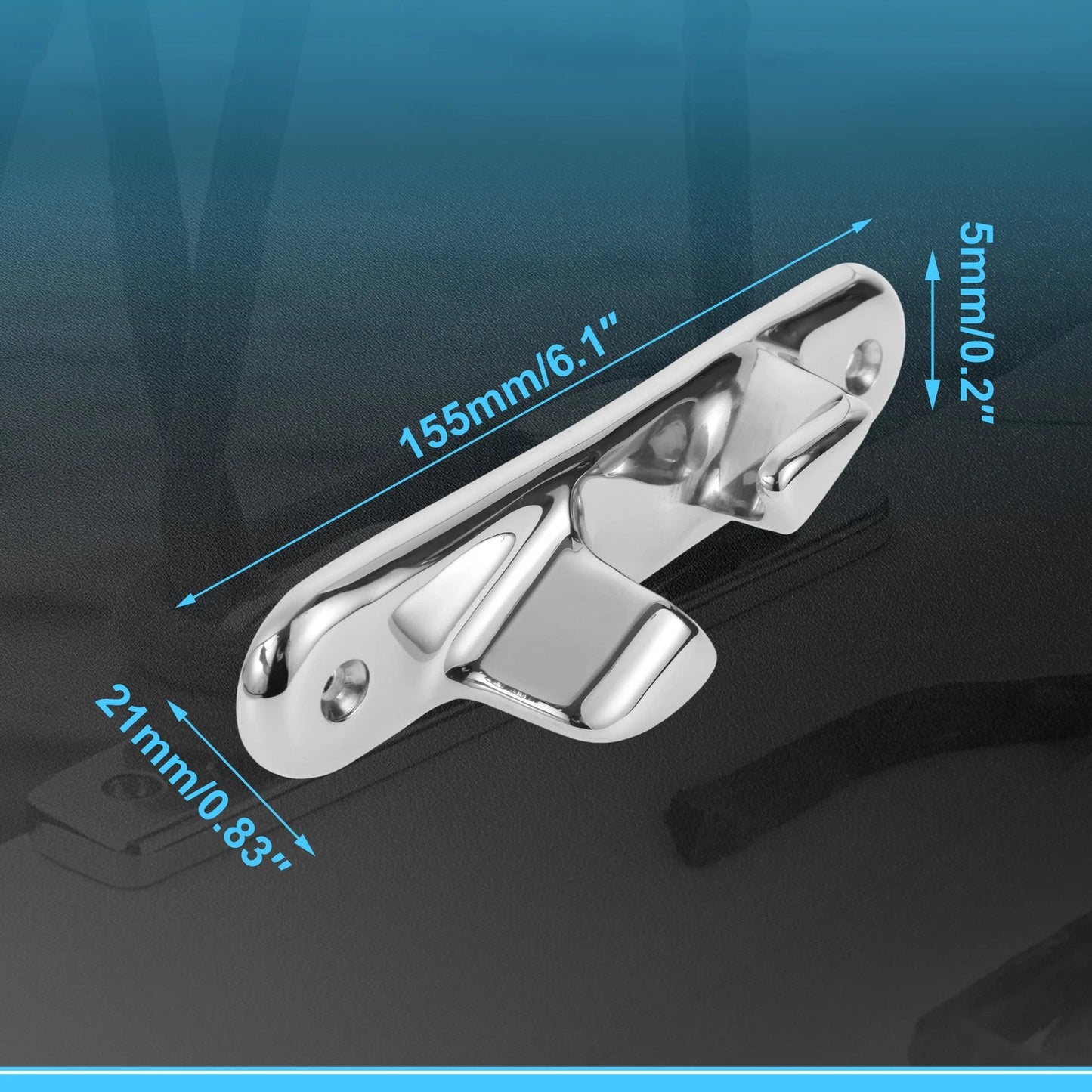 Boat Bow Chock Marine 316 Stainless Steel Cleats for Left Side (155 mm)
