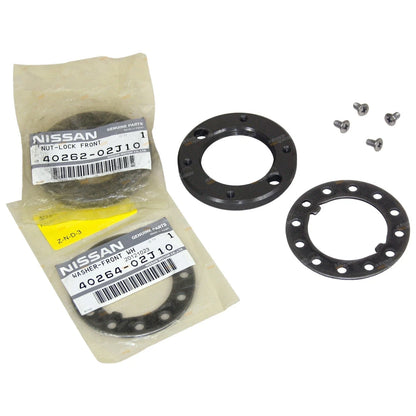 Front Wheel Bearing Hub Axle Lock Nut & Washer for Nissan Patrol GU Y61 Safari