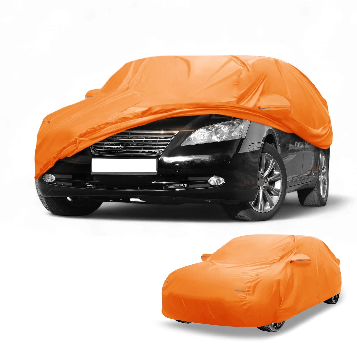 Waterproof Car Cover for Lexus ES  210D-PU, Orange, Zipper