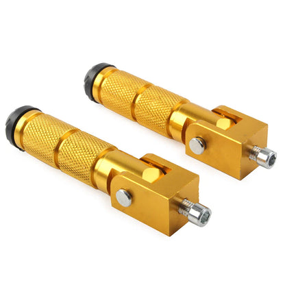 8mm Gold Universal Folding Footpegs for Motorcycle Bicycle