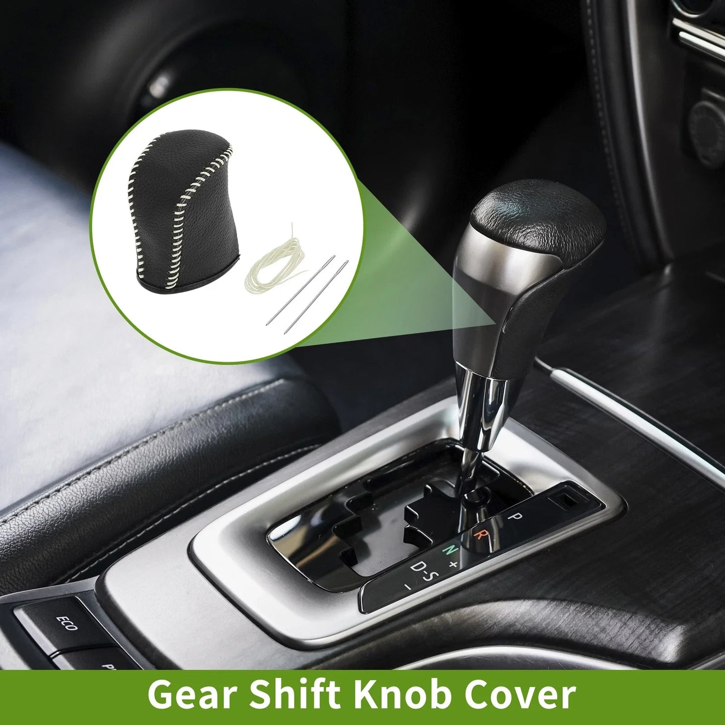 Car Gear Shift Knob Cover for Lexus NX300 2014-2021 - Pebbled Black Beige