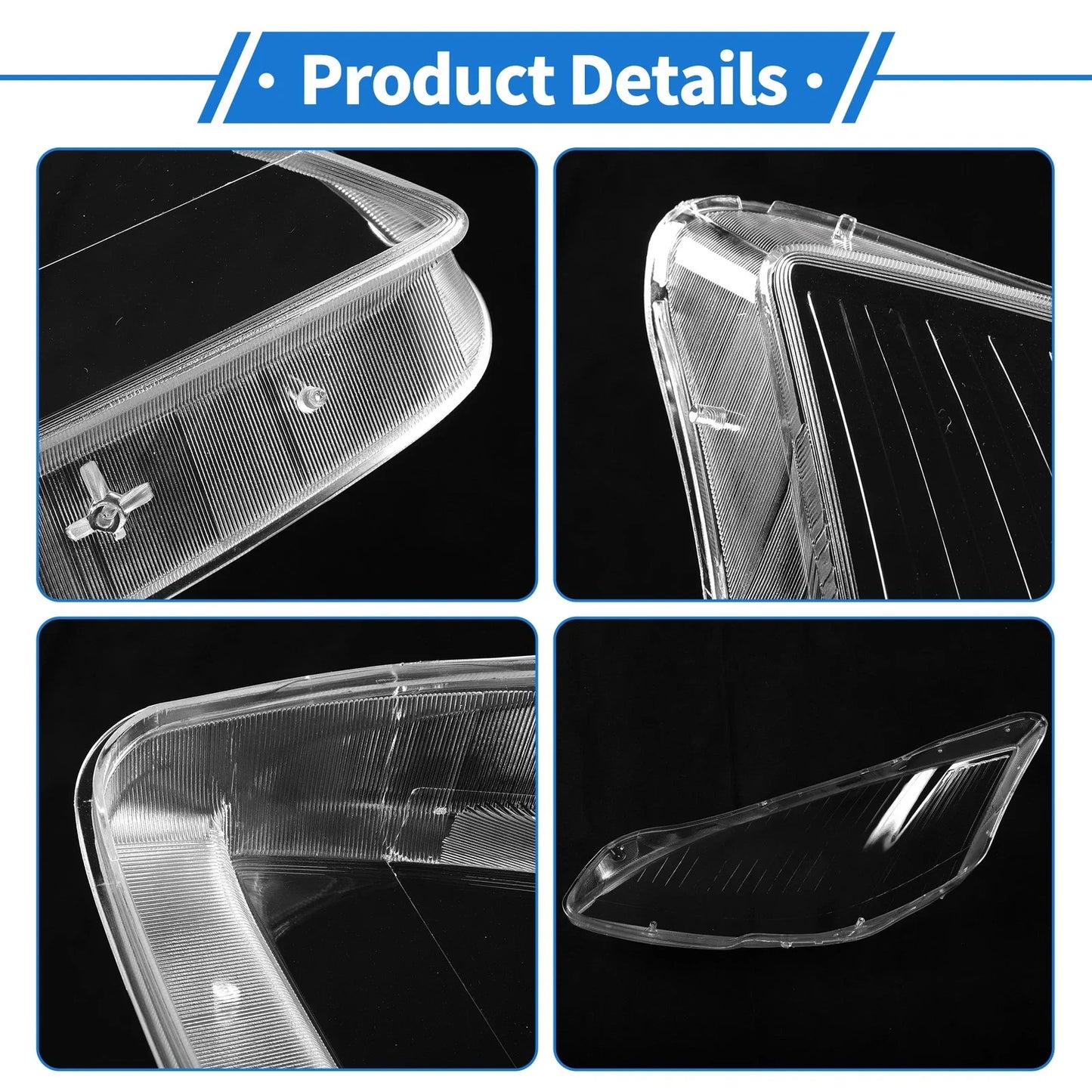 Car Front Right Headlight Lens Cover for Mercedes-Benz S-Class (2006-2009)