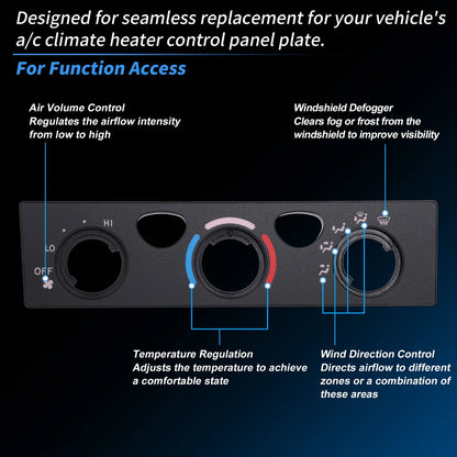 A/C Climate Heater Control Panel Plate for Toyota 4Runner (OE: 55519-35340)