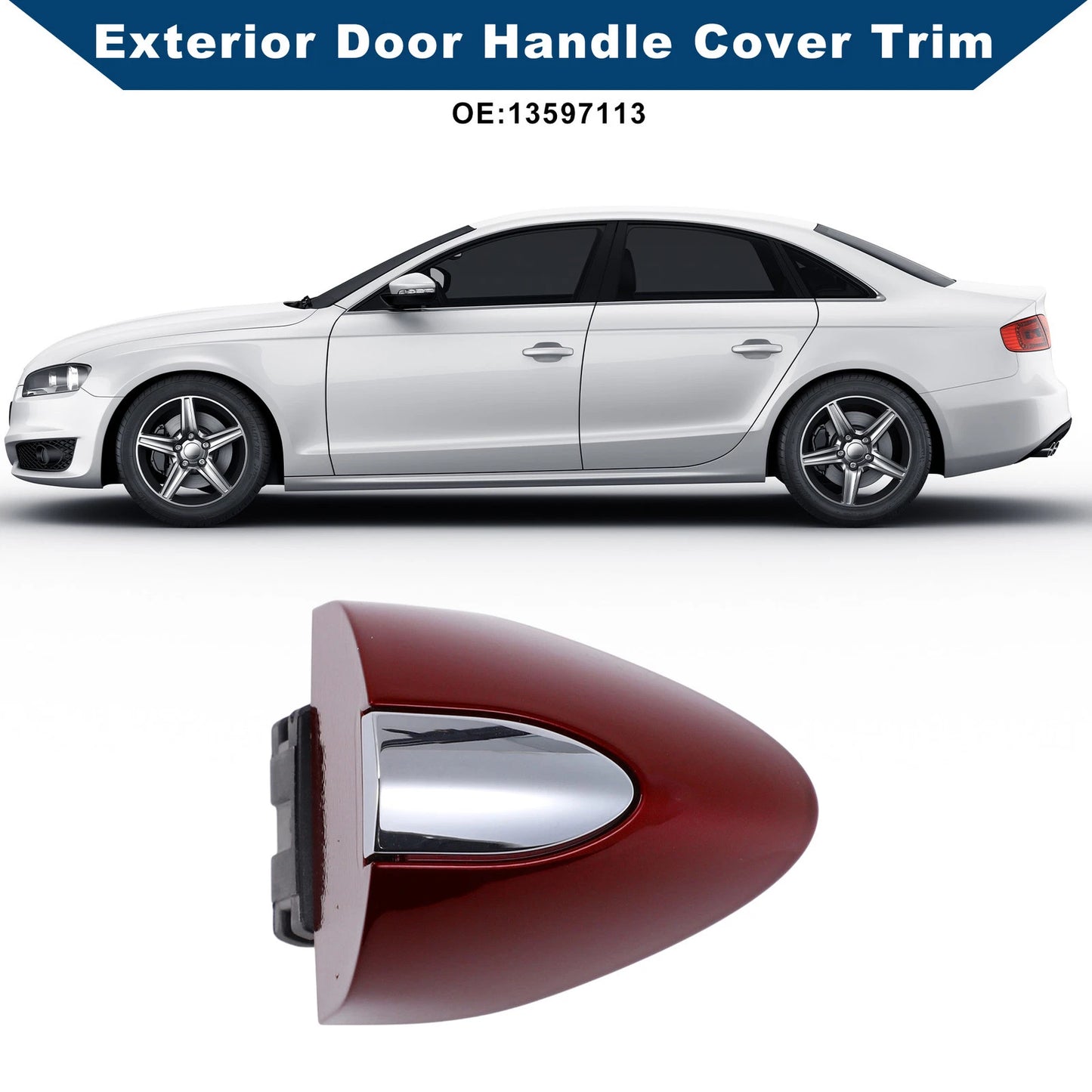 Exterior Door Handle Cover Trim for Buick LaCrosse (2017–2019) Red