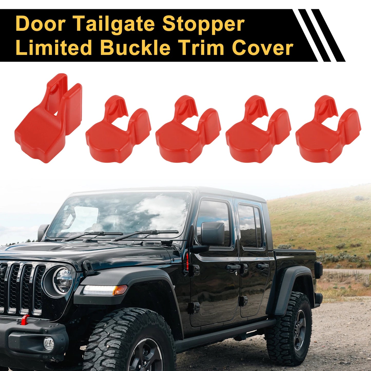 Door Limiting Cover Trim for Jeep Wrangler JL JLU (2018–2024) Red