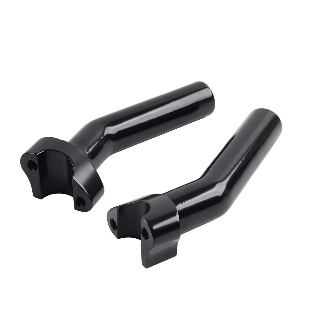 6" CNC Pullback Handlebar Risers Black for Harley Softail Sportster
