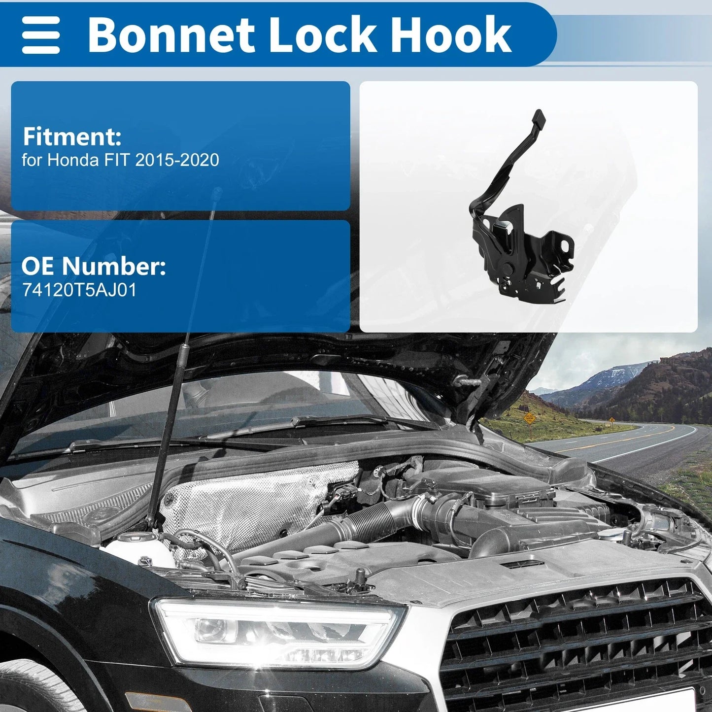 Hood Latch Assembly for Honda Fit (2015-2020) 1 x Pcs