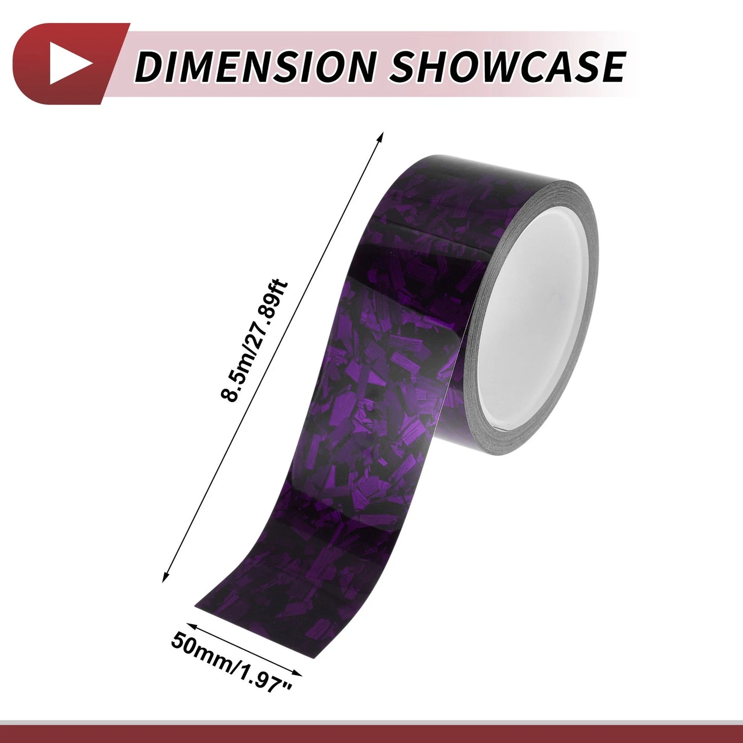 Pinstripe Tape 50mmx8.5m for Car Motorcycle Boat - Purple