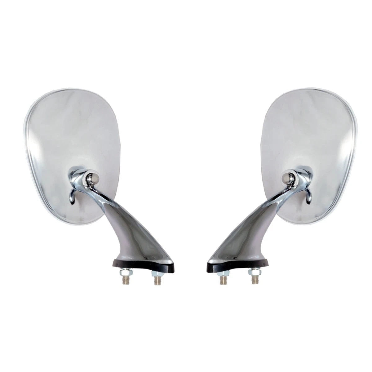 Set of 2 Chrome Door Mirrors for Volkswagen Beetle Bug Karmann Ghia (1950–1967)
