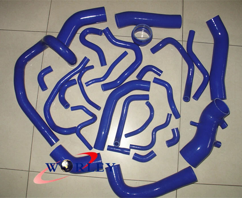 Silicone Radiator Induction Hose for Toyota Supra MK3 (1986–1992) Turbo Blue