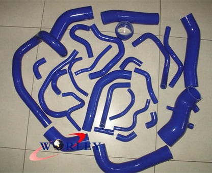 Silicone Radiator Induction Hose for Toyota Supra MK3 (1986–1992) Turbo Blue