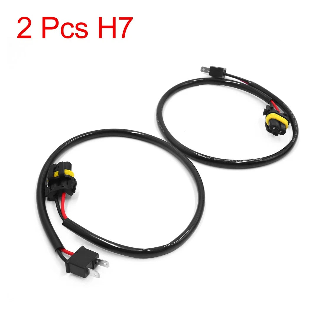 2Pcs H7 Male to 9006 Female Headlight Wiring Harness Cable