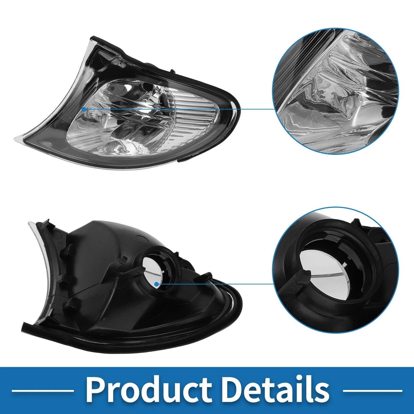 1 Pc Left Corner Signal Light Cover for BMW 3 Series (2002-2005)