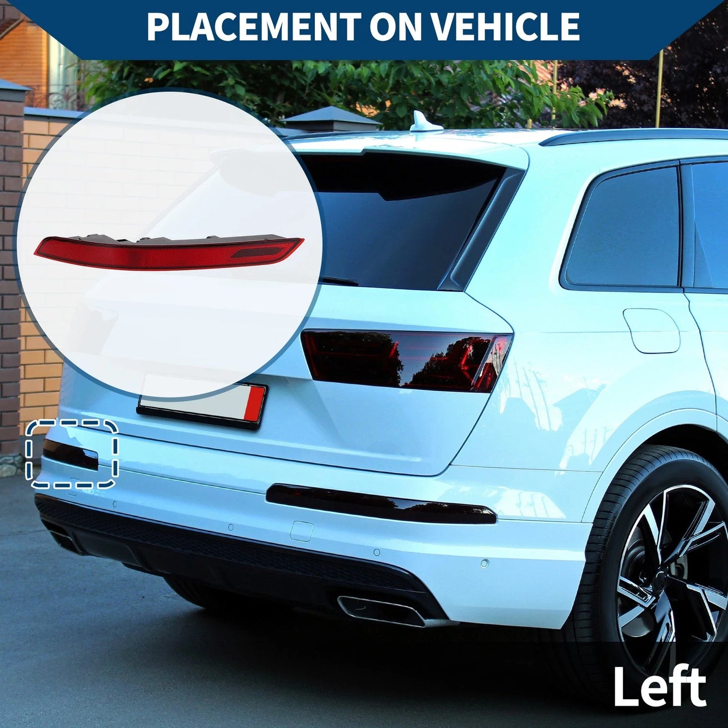 Rear Left Bumper Tail Light Shell for Porsche Cayenne (2011-2018)