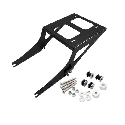 Black Trunk Mount Rack Docking Hardware for Harley Fatboy (2008-2017)