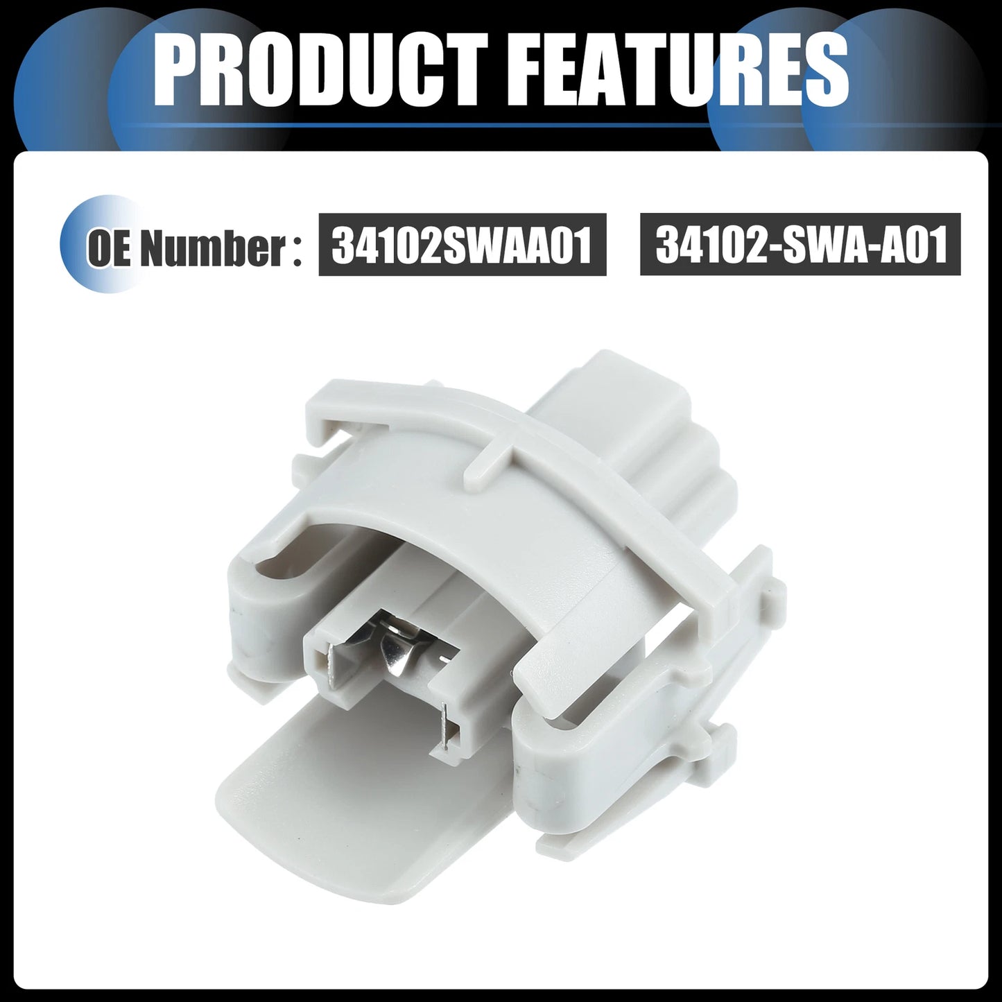 2X License Plate Tag Light Socket No. 34102SWAA01 for Honda Civic Odyssey