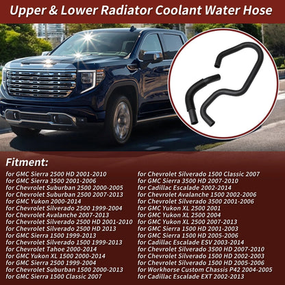 Upper Lower Radiator Coolant Water Hose for GMC Sierra 3500 (2001–2006)