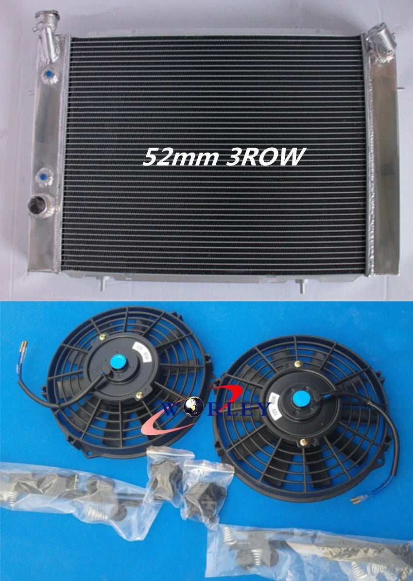 3-Row Aluminum Radiator with Fan for Holden Commodore VB VC VH VK V8 (1979–1986)