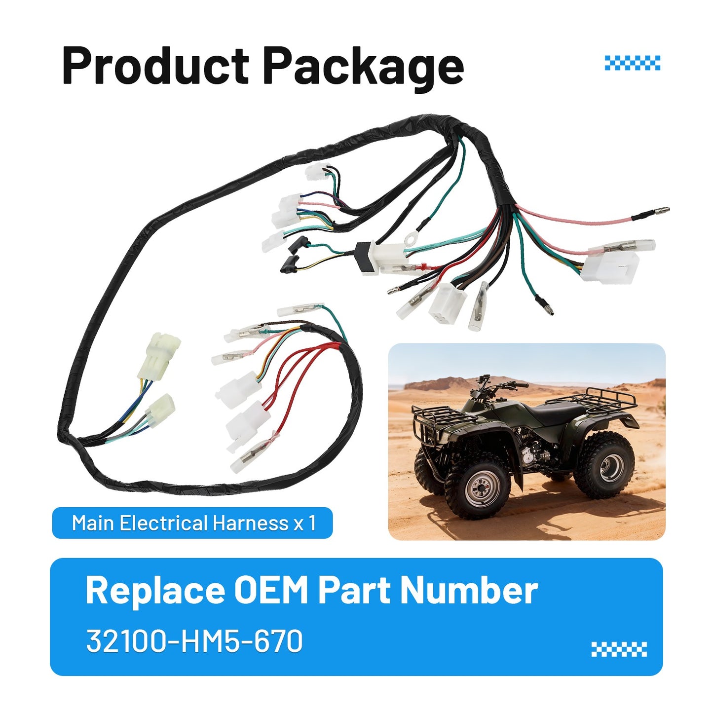 Wire Harness for Honda FourTrax 300 TRX300 (1994–1997)
