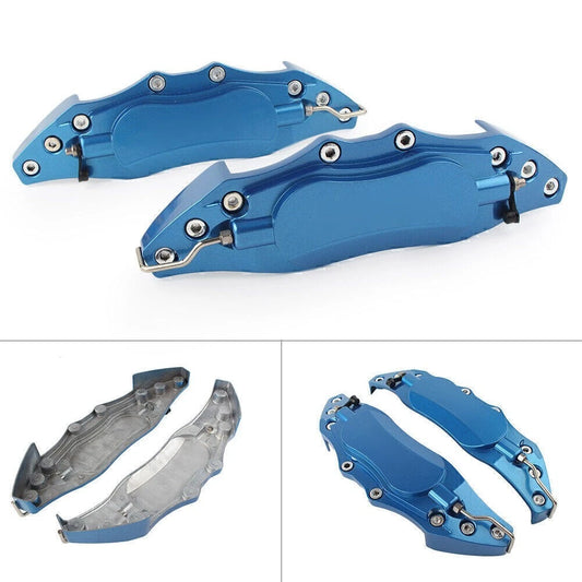 3D Metal Brake Caliper Covers for Auto Universal 18" Wheels Blue