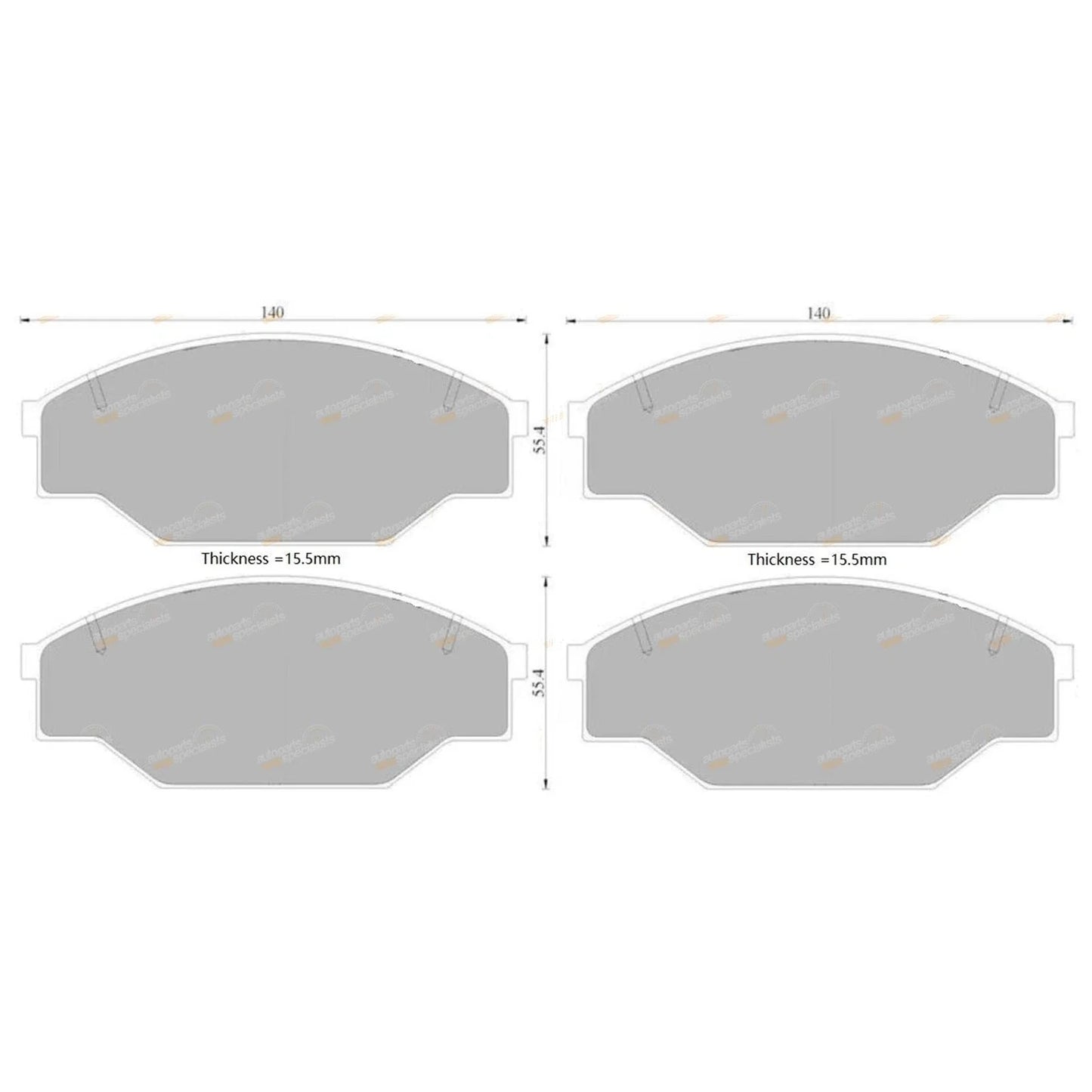 Brembo Front Disc Brake Pad Set for Hilux LN85R (1988–1991)