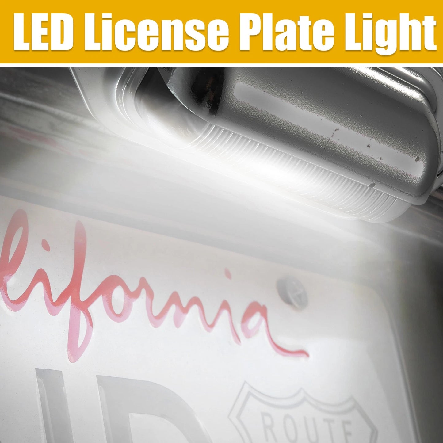 2X LED License Plate Lights for Trailer (6000K White)