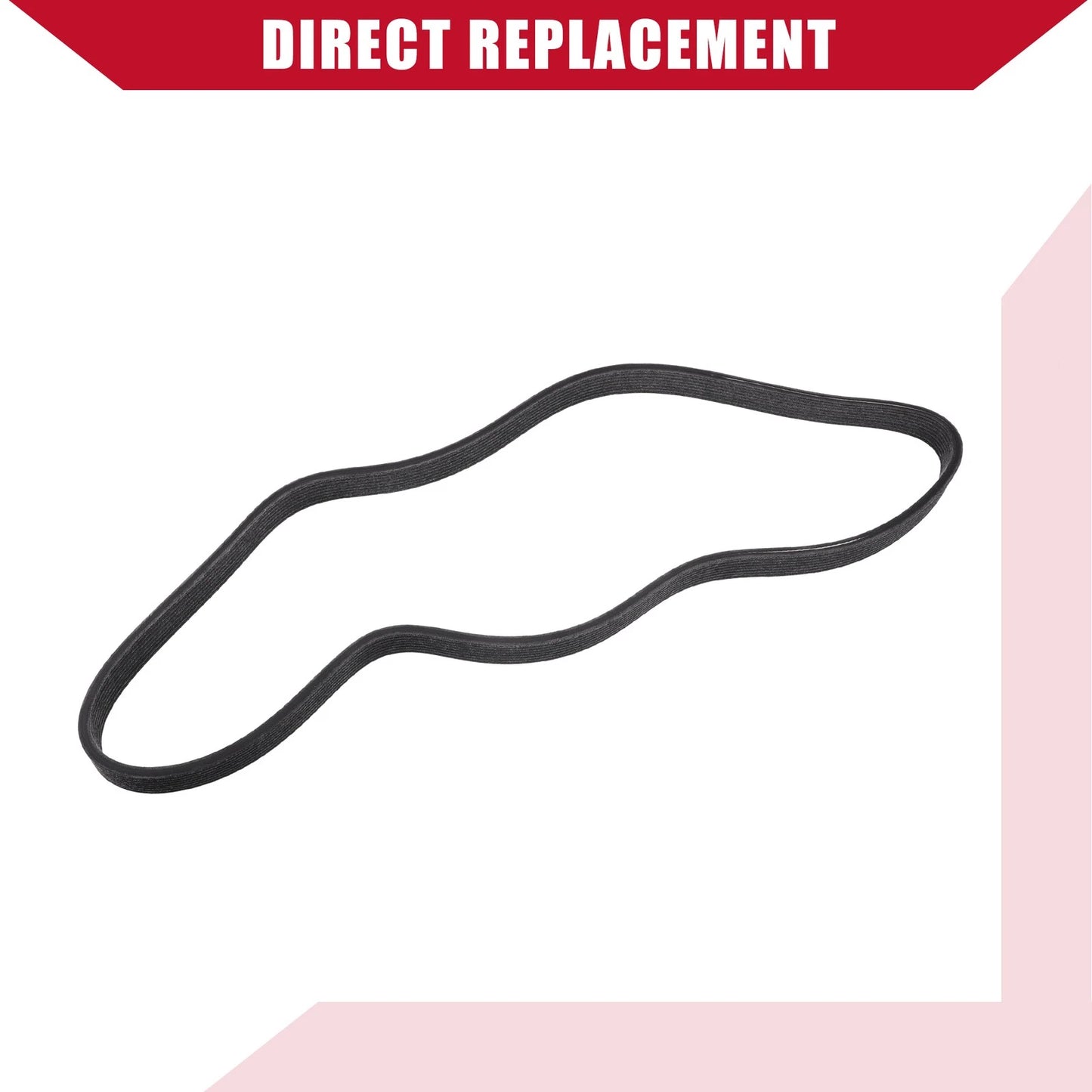 Serpentine Belt No.LR011327 for Land Rover LR4 (2014–2016) EPDM Black