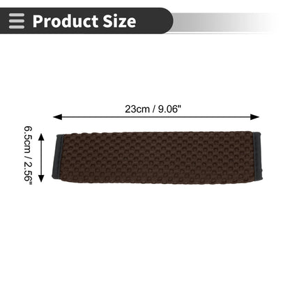 Set of 2 Brown Seat Belt Cover Pads for Universal Fit (23cm)