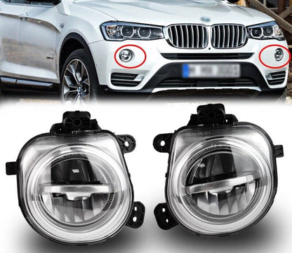1 Pair LH+RH LED Fog Lights for BMW X3 X4 X5 X6 (2010–2019)
