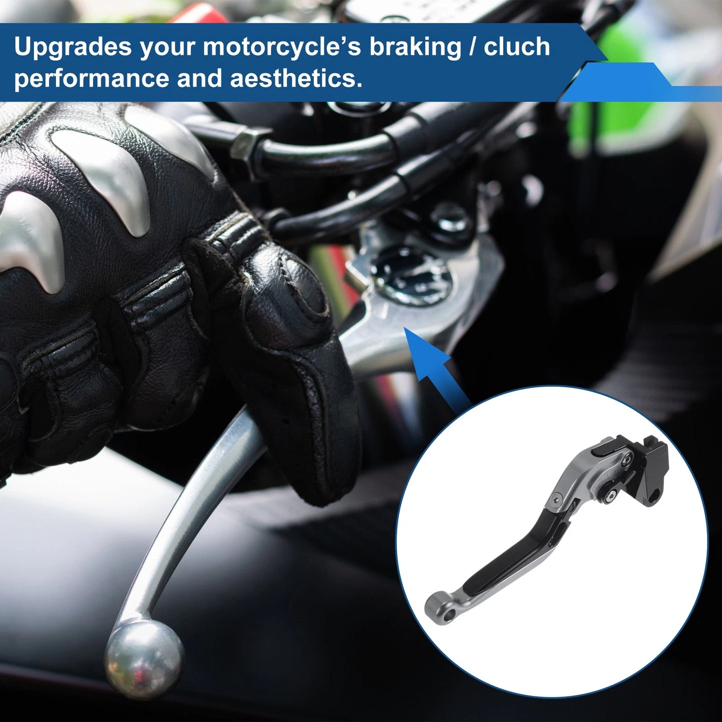 Adjustable Brake Clutch Lever for Kawasaki Vulcan S (2015–2023) Titanium Black