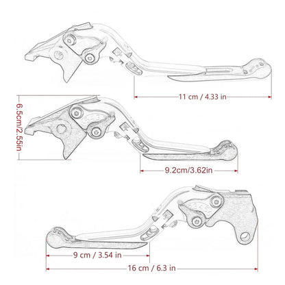 Adjustable Brake Levers Clutch for KTM 390 (2019) Black A1