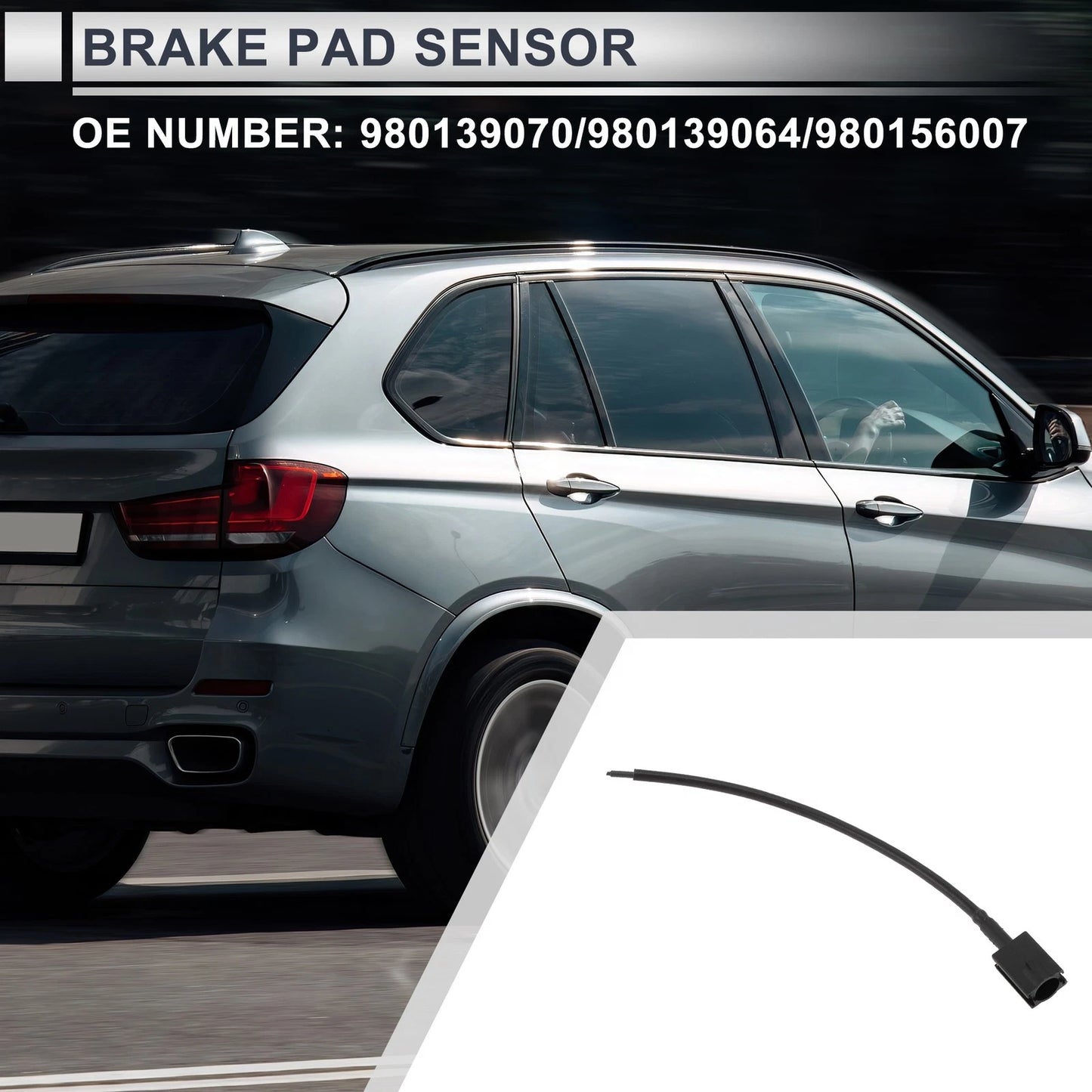 1pc Rear Brake Pad Wear Sensor for Maserati GranTurismo (2010–2017) No. 980139070
