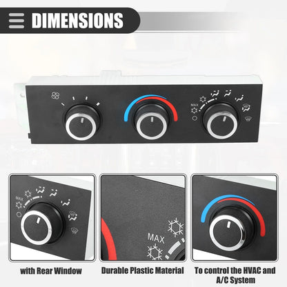 HVAC A/C Heater Climate Control Panel for Chevrolet Astro (1996-2005)