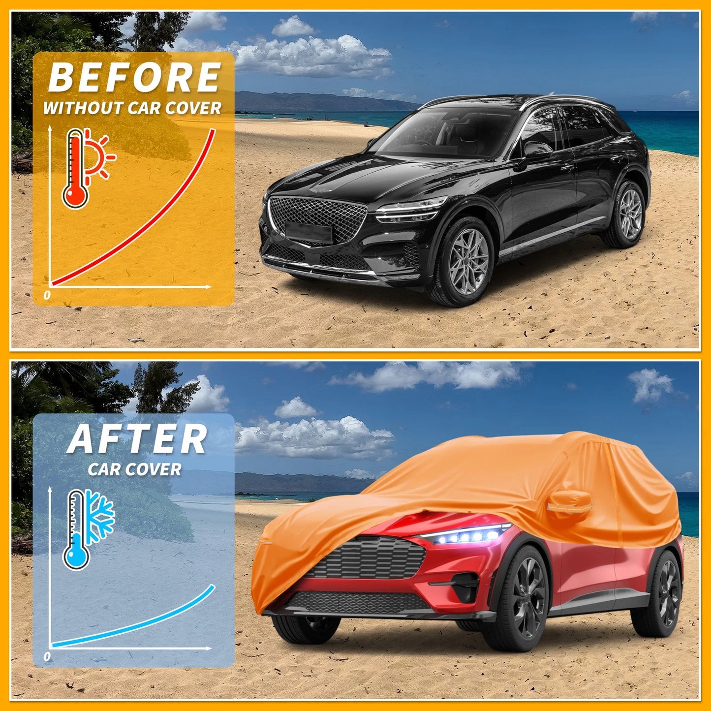Waterproof All Weather Car Cover for Ford Mustang Mach