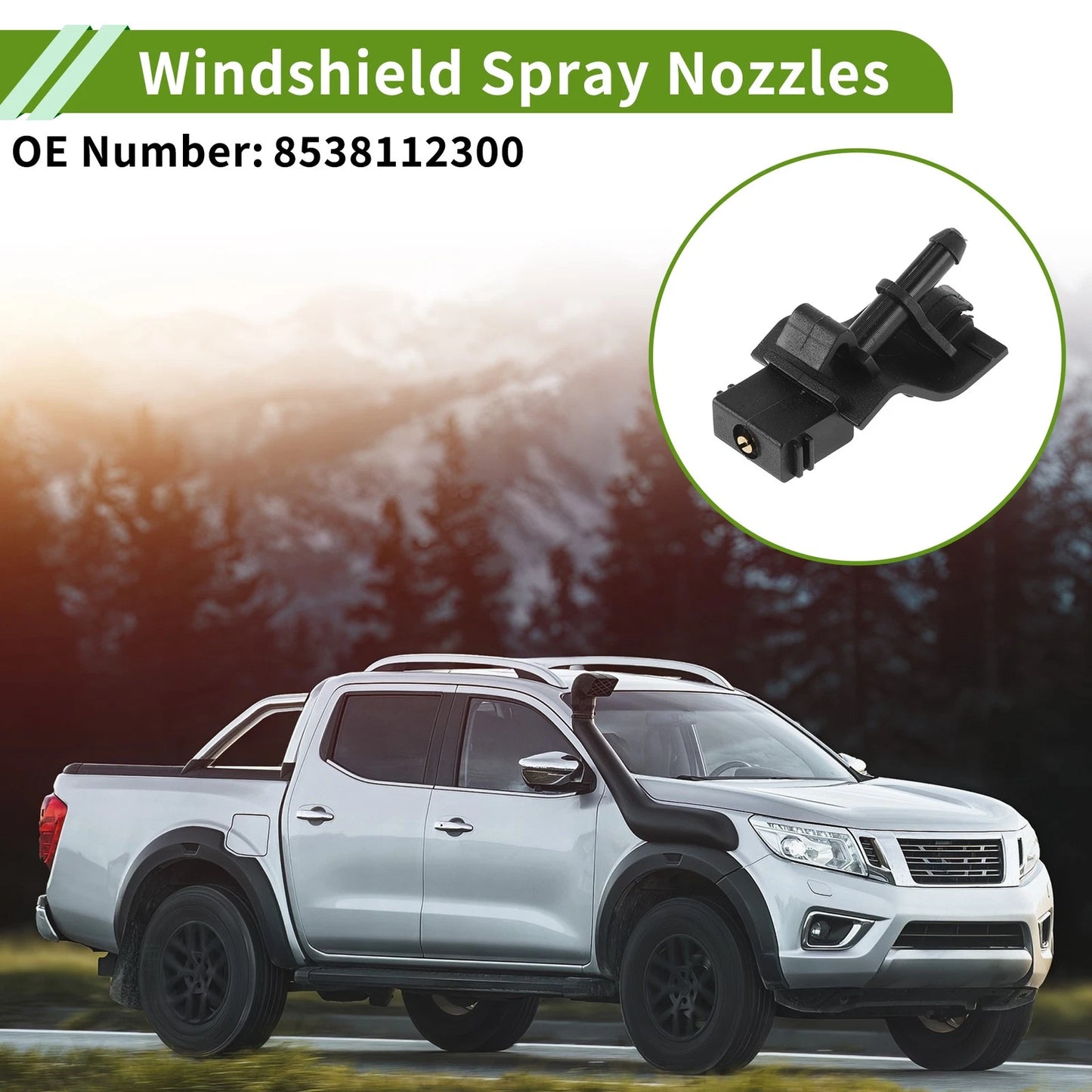 Windshield Washer Nozzle w/ Hose Connector for Toyota  No. 8538112300