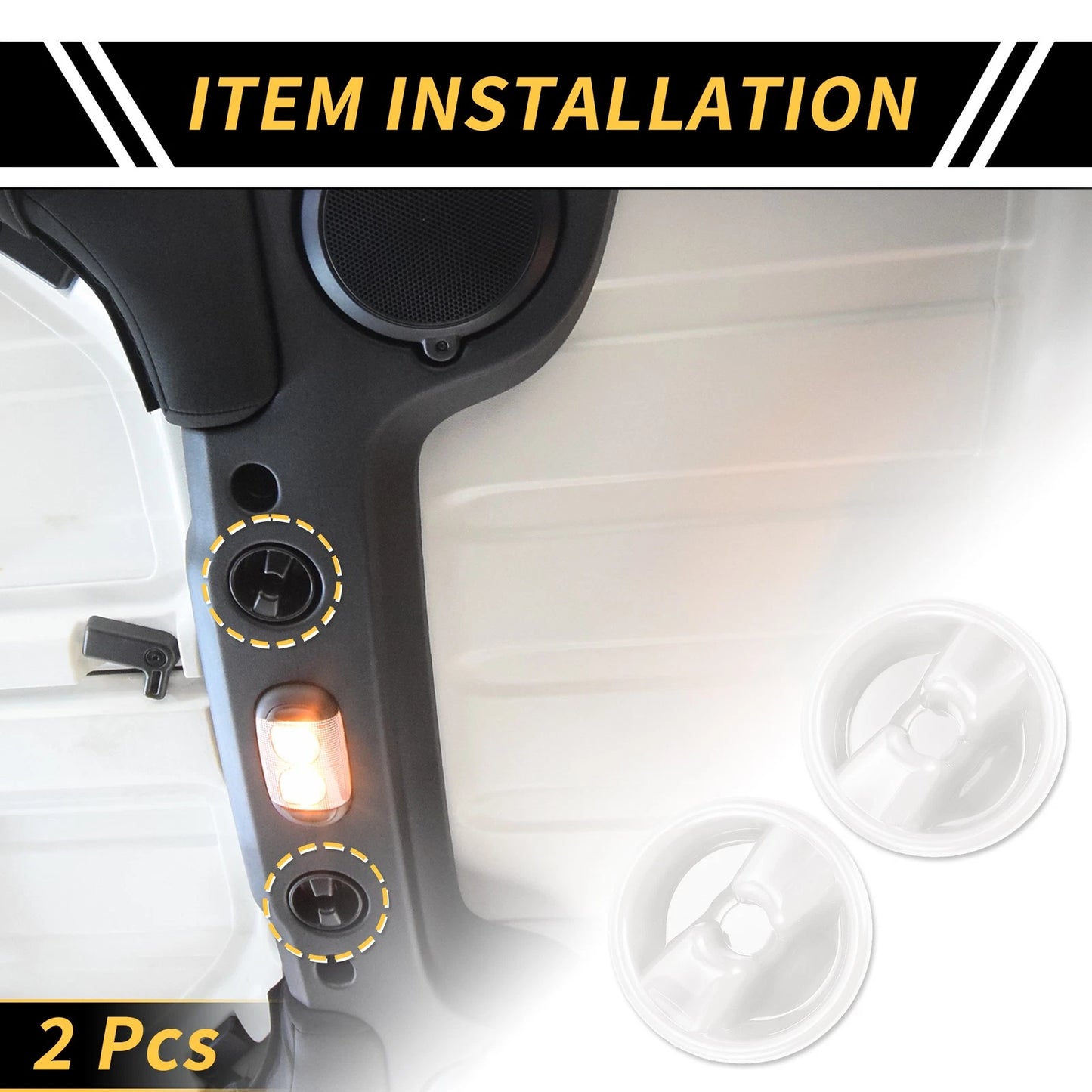 Roof Top Mounting Knob Screw Cover for Jeep Wrangler JK (2007–2017) White