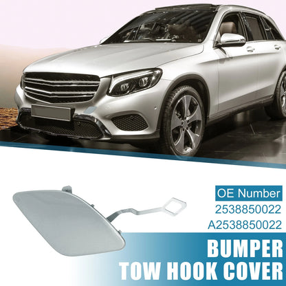 Tow Hook Cap A2538850022 for Mercedes-Benz GLC Class (2016–2023) Silver Tone
