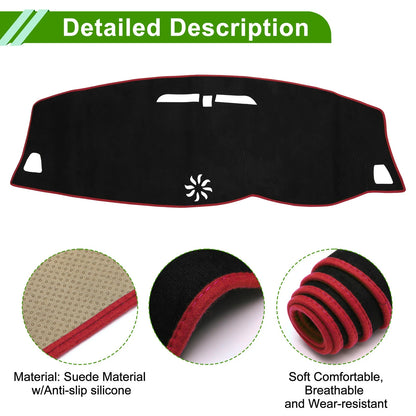 Dashboard Cover Mat for Volvo S60/V60/XC60 (2011–2018) Black Red