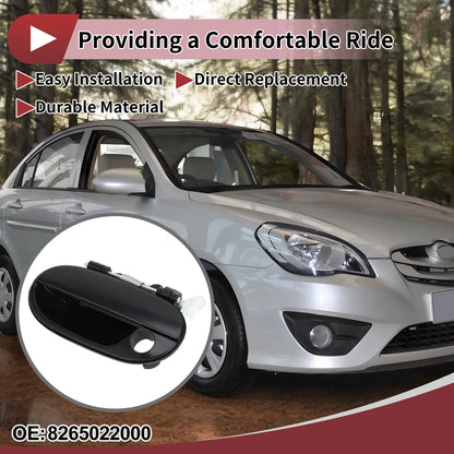 Car Exterior Door Handle for Hyundai Accent (2010–2017) No. 8265022000 Black ABS
