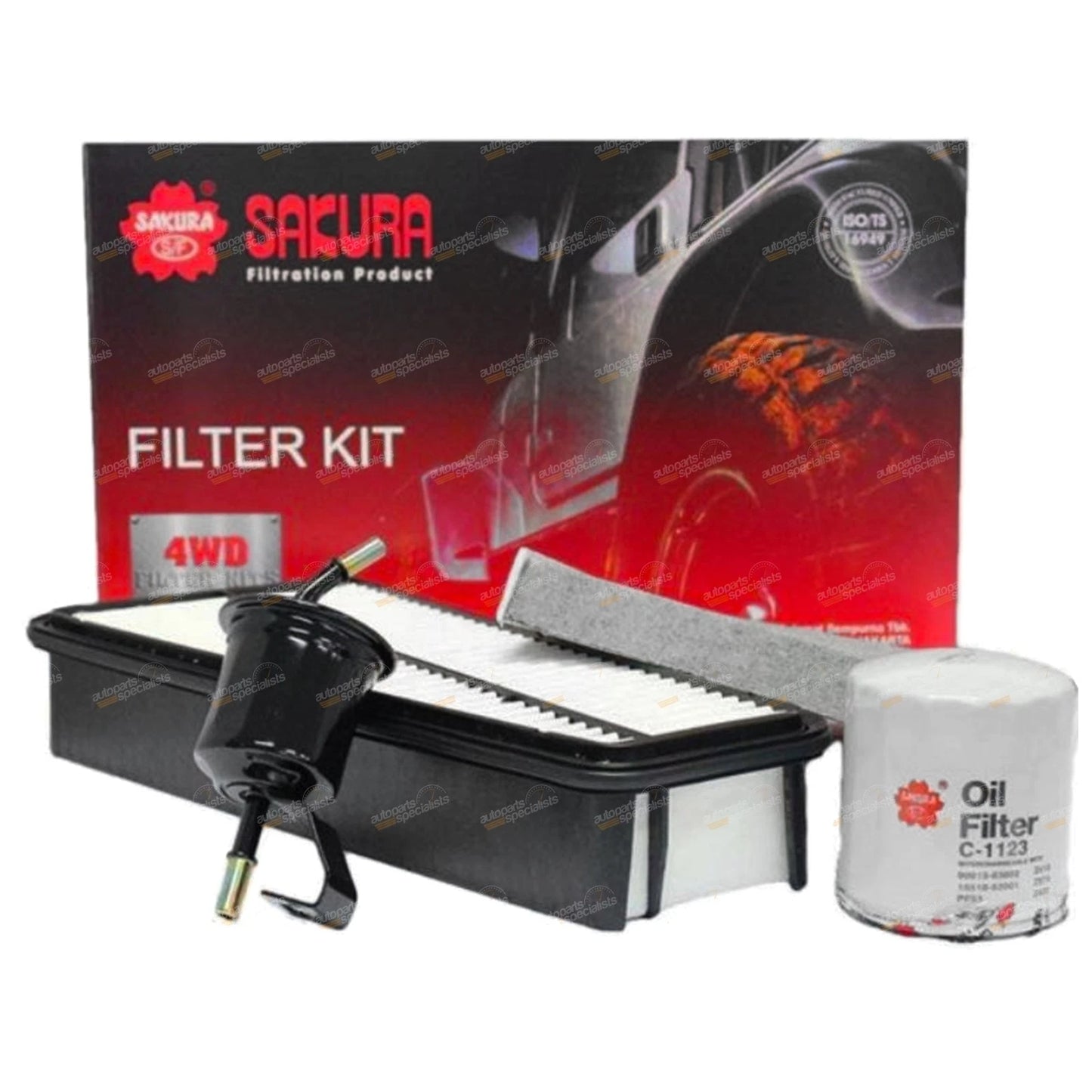 Oil Air Fuel Cabin Filter Service Kit for Hilux GGN15 GGN25 (2005–on)