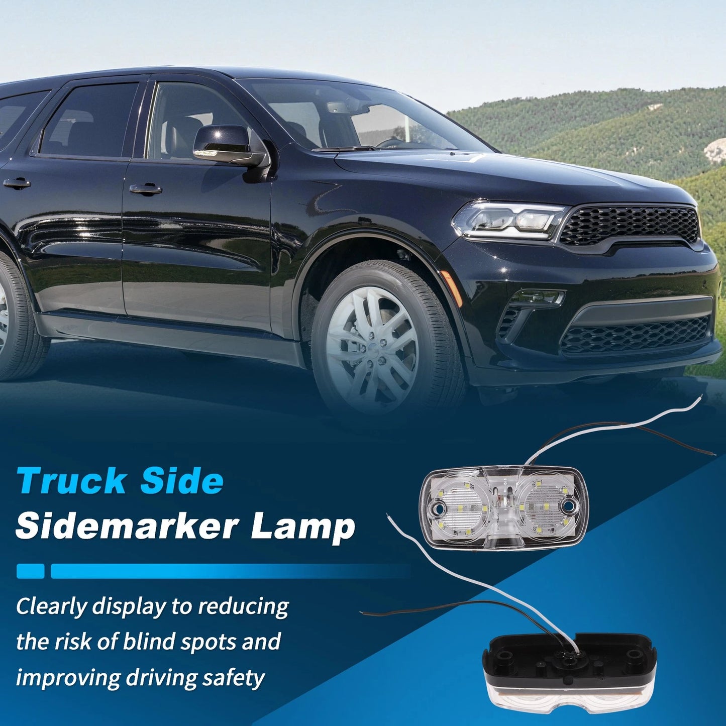 Set of 4 LED Side Fender Marker Lights for Universal Vehicles